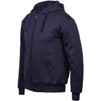 1 x RAW Customer Returns SwissWell Hooded Jacket Men with Hood Zip Hoodie Lined Fleece Jacket Winter Outdoor Pullover Sweat Jacket 0652 Marine M  - RRP €50.41