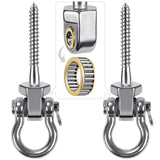 1 x RAW Customer Returns BeneLabel 2pcs Hanging Screw 12.7cm Hammock Swing Hanger, Swivel Stainless Steel Mounting Bearing Set for Indoor Outdoor Playground Chair Yoga Rope Punching Bag Sandbag, 1500lbs - RRP €25.99