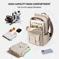 1 x RAW Customer Returns GOLF SUPAGS Backpack Women School Backpack Men Backpack College Students Casual 16.2L Daypack Travel Backpack Hand Luggage School Bag City Backpack with Laptop Compartment 15 Inch Apricot - RRP €37.99