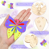 14 x RAW Customer Returns 25 Pieces Unfinished Wooden Butterflies Wooden Butterfly Crafts Blank Gap Butterfly Wood Painting Crafts for Kids, Tags, 5 Styles, 4 x 6 Inches - RRP €328.3