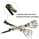 1 x Brand New Awroutdoor Halloween Decoration Scary Skeleton, 1 Skull 2 Skull Hands, Realistic Scary Skeleton for Halloween Decorations Garden Decorations Cemetery Decorations - RRP €20.16