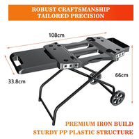 1 x RAW Customer Returns Denmay Portable Grill Cart for Ninja Woodfire OG700 Series, Foldable Outdoor Grill Stand for Ninja OG701, Pit Boss 10697 10724, 57cm Blackstone,Traeger Ranger, with Table Shelf and Basket - RRP €136.99