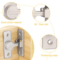 1 x RAW Customer Returns Latch Lock Small Sliding Door Lock 90 Degree Sliding Door Lock Buckle Lock Bolt Anti-theft Hasp Wooden Door Latch with Buckle Bolt - RRP €13.76