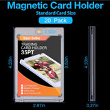 1 x RAW Customer Returns KAHEIGN 12Pcs Trading Card Sleeves with Magnet, 35PT Magnetic Card Holder Plastic UV Protection Card Sleeves Transparent Card Frame Trading Card Protective Covers for Playing Cards Sports Cards - RRP €15.84