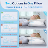 1 x RAW Customer Returns HOMCA Orthopedic pillow, ergonomic pillow for neck pain with 3D cooling pillowcases, anti-snoring pillow, memory foam for back, stomach, side sleepers, 62 x 41 x 8 10 cm - RRP €40.49