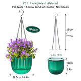 1 x RAW Customer Returns YZNlife Hanging Flower Pots 2Pcs Hanging Basket with Chains, Self-Watering Hanging Plant Pots Balcony Hanging Pots, Hanging Planters for Indoor, Outdoor, Garden - RRP €19.15