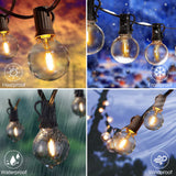 1 x RAW Customer Returns Fortand fairy lights outdoor power, 20 m LED fairy lights bulbs 50 4 G40 bulbs outdoor fairy lights warm white IP44 waterproof plastic bulbs warm white indoor outdoor LED fairy lights for garden parties - RRP €69.59