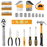 1 x RAW Customer Returns DEKO tool set, 65-piece household hand basic tool set with plastic tool box storage case for DIY, home and equipment maintenance - RRP €39.99