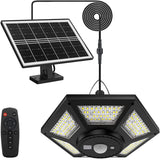 1 x RAW Customer Returns yowin Solar Lights for Indoor Outdoor, 180 LED Solar Hanging Lights 5 Modes 1000LM Hanging Solar Lights with Remote Control, IP65 Waterproof Solar Pendant Light for Garden Balcony Pavilion Garage - White - RRP €36.99