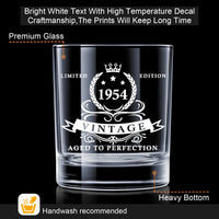 12 x RAW Customer Returns LIGHTEN LIFE 61st Birthday Gifts for Men,1963 Whiskey Glass in Valuable Wooden Box,Whiskey Bourbon Glass for 61 Year Old Father,Husband,Boyfriend,12 oz Old Fashioned Glass - RRP €168.72