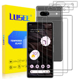 1 x RAW Customer Returns LUSEE protective film for Google Pixel 7A, 3 pieces screen protector 3 pieces camera protector , screen armor film armor protection screen protector tempered glass HD anti-scratch - RRP €7.99