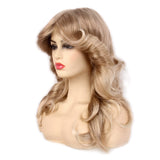 1 x RAW Customer Returns STfantasy 70s Long Hair Wavy Layered Wig Hippie Wig Women s Disco Wig for Carnival Theme Party Blonde  - RRP €28.21