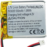 1 x RAW Customer Returns DC 3.7V 530mAh 503035 rechargeable lithium polymer battery, battery replacement for 3.7-5V DIY electronic products, mobile energy storage power, LED lights - RRP €18.16