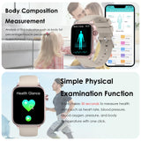 1 x RAW Customer Returns Smartwatch Men Women ECG HRV 1.96 Fitness Watch with Phone Function 24H Blood Fat Uric Acid Body Fat Heart Rate Body Temperature Blood Pressure Measurement SOS Emergency Call Health Watch for Android iOS - RRP €69.99