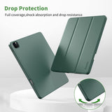 1 x RAW Customer Returns EasyAcc Case Compatible with iPad Pro 12.9 inch 6th 5th 4th 3rd Generation 2022 2021 2020 2018 Model with Pen Holder, TPU Flexible Back with Stand Function - Midnight Green - RRP €18.14