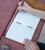 1 x RAW Customer Returns Small Vintage Ruled Leather Journal - Perfect for Writers, Poets, Travelers, As a Diary - Only 11 X 16 Cm - Ruled Paper - Handmade Antique Leather Notebook - RRP €16.08