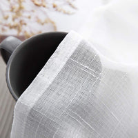 1 x RAW Customer Returns MIULEE Window Curtain Linen Bistro Curtain Curtains Voile Sheer Linen Curtain Kitchen Curtains Sliding Curtains Translucent Kitchen Living Room Set of 2 90 cm x 60 cm White - RRP €13.2