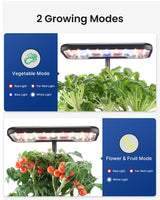 1 x RAW Customer Returns iDOO Hydroponic Growing Systems, 8 Pods Smart Garden Growing System with LED Plant Lamp, Automatic Timer Indoor Herb Garden Kit, Height Adjustable, 38cm, Black - RRP €89.98