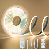 1 x RAW Customer Returns PAUTIX COB LED strip warm white 3000K, 3m 480LEDs M dimmable 24V flexible LED strip lights set with RF remote control and power supply, CRI 85 bright under-cabinet light for home DIY decoration, timer function - RRP €20.16