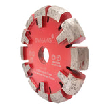 1 x RAW Customer Returns GVHAKG Tuck Point Diamond Blade for Very Hard Concrete Floors and Removal, 120mm for Concrete Repair, 22.23mm Axle Bore, T-Shape Segmented, Premium Grade for Dry Cutting 120mm x 15mm  - RRP €89.75