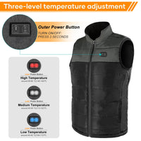 1 x Brand New AFUNSO Heated Vest Women Men, Lightweight Outdoor Heating Vest, Temperature Control Heating Zones Heated Jacket Heating Jacket with Heated Collar Battery Not Included Output 5V 2A or higher  - RRP €40.88