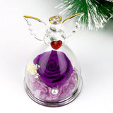 1 x Brand New ENLENCE Eternal Rose in Angel Glass Dome, Gifts for Mom, Mother s Day Gift, Preserved Flower Birthday Gift for Women, Angel Figurine Made of Glass, Christmas, Mother s Day, Valentine s Day Anniversary - RRP €19.15