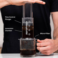 1 x RAW Customer Returns Aeropress Clear Coffee Press - 3 in 1 Brewing Method Combines French Press, Pourover, Espresso, Full Body Coffee Without Grain or Bitterness, Small Portable Coffee Maker for - RRP €52.51