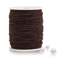 1 x RAW Customer Returns 100m Bracelet Elastic Cord 1mm Durable Elastic Cord Necklace Charms Bracelet Cord Suitable for DIY Jewelry Making, Bracelets, Necklaces, Crafts, Decorations Brown  - RRP €22.8