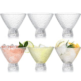 1 x RAW Customer Returns Frcctre 6 Pack Stemless Martini Glasses, 240ml Vintage Shrimp Cocktail Glasses with Heavy Bottom, Glass Dessert Bowls Ice Cream Bowl for Martini, Cocktail, Margarita, Dessert, Ice Cream - RRP €25.2