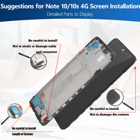 1 x RAW Customer Returns TGHongKy Display for Xiaomi Redmi Note 10 4G Screen Replacement for Redmi Note 10S LCD Replacement Sensor Glass Touch Screen Digitizer Panel Assembly with Repair Tools - Black with Frame  - RRP €30.4