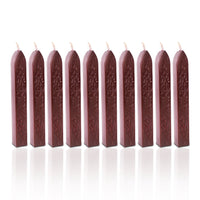 1 x RAW Customer Returns Pack of 10 wine red sealing wax sealing wax sealing sticks with wick for retro vintage wax seal stamps - RRP €10.07