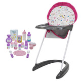 1 x RAW Customer Returns 509 Crew Rainbow Fun Doll Play Set, 21 Piece, Stroll n Play Care, Combination Stroller, Travel Bed, High Chair, Ages 3 and Up - RRP €39.98