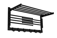 1 x RAW Customer Returns G rbach aluminum towel holder towel rail cloth shelf matt black 7-60MS  - RRP €63.53