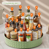 1 x RAW Customer Returns Ollimy kitchen spice rack spice organizer, 360 rotating plate organizer kitchen Lazy Susan, refrigerator spice holder spice organizer, plastic spice rack for spices oil spice bottle green  - RRP €20.4