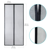 1 x RAW Customer Returns Apalus VP Magnetic Door - High Strength Anti-Mosquito Door, Automatic Closing from Top to Bottom, Keeps Fresh Air Inside and Bugs Out 80x200CM, Black  - RRP €27.99