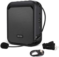 1 x RAW Customer Returns SHIDU Voice Amplifier Portable Rechargeable Bluetooth Speaker with Wired Microphone Headset 10W 1800mAh PA System Supports MP3 Format Audio for Teacher, Taxi Driver, Tour Guide - RRP €36.2