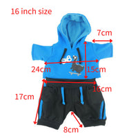 1 x RAW Customer Returns 40cm Blue Dinosaur Hoodie - Teddy Outfit Clothing- Teddy Bear Not Included - RRP €17.9