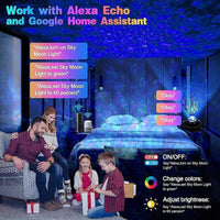 1 x RAW Customer Returns IKHDCYH Starry Sky Projector, LED Smart WiFi Galaxy Night Light RGB Dimming, Star Projector Lamp with Alexa Google Assistant, Decorative Light with Bluetooth Speaker for Adults Children - RRP €33.99