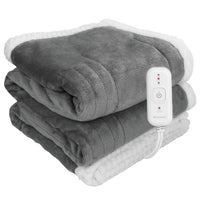 1 x RAW Customer Returns Comfytemp Electric Blanket Foot Warmer, 110x180cm Soft Flannel Electric Blanket with 3 Heat Settings 4h Automatic Switch-off Overheating Protection Heating Pad for the Lap, Machine Washable - RRP €36.29