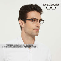 1 x RAW Customer Returns EYEGUARD Men s Rectangular Lightweight Metal Reading Glasses - RRP €20.77