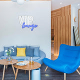 1 x RAW Customer Returns VIP Lounge Neon Sign for Wall Decoration, VIP Neon Light for Room Decoration, VIP Neon Sign with USB Powered for Hotel, Club, Cafe, Bar, Office, Shopping Center, Game Room White Blue  - RRP €39.06