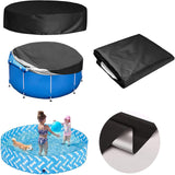 6 x Brand New PEESHON Pool Cover, 366cm Round Pool Cover, Above Ground Pool Cover, Waterproof and Dustproof Folding Pool Cover Black  - RRP €230.1