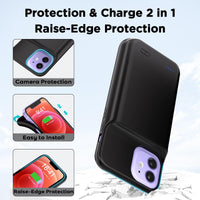 1 x RAW Customer Returns  6500mAh Battery Case for iPhone 12 Mini, New Upgrade High Capacity Rechargeable Extended Battery Pack, Protective Portable Smart Backup Charging Cover for iPhone 12 Mini 1 Pack  - RRP €36.29