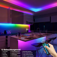 1 x RAW Customer Returns ZAIYW 3M 192 LED Strip Battery Powered Multicolor TV Backlight with Remote Control Timer Interior Lights for Cabinet Kitchen Bedroom - RRP €16.99