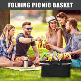 1 x RAW Customer Returns Veiteibe Foldable shopping basket with cooling function - thermal bag for picnic with handles, 19 litre picnic basket empty, large shopping basket for picnics and shopping - RRP €22.63