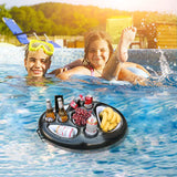 4 x Brand New Inflatable drink holder, pool bar, inflatable drink holder floating, floating beer holder, 2 in 1 inflatable drink holder, drink holder pool floating black  - RRP €54.8