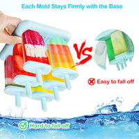 1 x RAW Customer Returns Gifort Popsicle, Ice Cream Molds 6 Popsicle Makers, FDA and BPA free, with Cleaning Brush and Folding Funnel, for the preparation of Popsicles, Ice Creams, Sorbets. - RRP €12.58