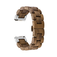 1 x RAW Customer Returns AIYIBEN Wooden Strap 20mm Compatible with Samsung Galaxy Watch Active Active 2, 40 42 44mm Wooden Strap Stainless Steel Quick Release Band Replacement Bracelet Walnut Silver  - RRP €32.95