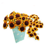 1 x RAW Customer Returns JZK 100 x Yellow Artificial Plastic Sunflowers, Fake Flowers Table Decoration for Wedding Party Table Scatters Confetti, DIY Scrapbook Accessories, Invitation Card Decoration - RRP €9.14