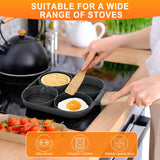 1 x RAW Customer Returns Mineup fried egg pan, 18cm pancake pan 4 holes, fried egg burger pan, eye pan with handle, non-stick aluminum pan, for induction gas stove, for pancakes fried eggs hamburgers - RRP €18.68